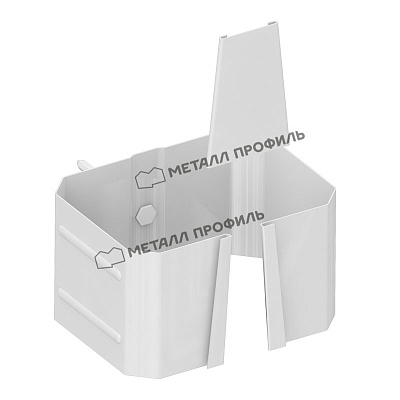 Держатель трубы 76х102 на кирпич МП Модерн Белый