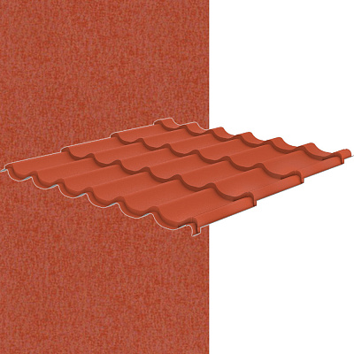  Металлочерепица Меркурий RAL8004 Терракотовый-  High Gloss Mat Корея т. 0.50мм