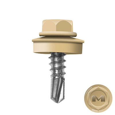 Саморез кровельный DAXMER по металлу RAL1001 Клен Светлый 5,5*19мм