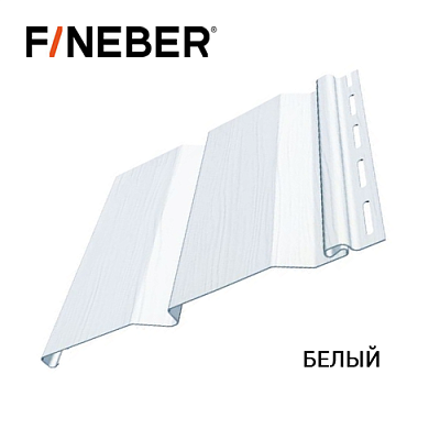 Сайдинг FineBer Д4 Белый (0,205 х 3,66 м) 16шт/у