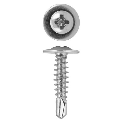 Caморез ПШС по металлу 4,2х19 Оцинкованный прессшайба сверло