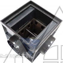 Дождеприемник пластиковый 300х300 ( В СБОРЕ) без решетки (черный) арт.4330V