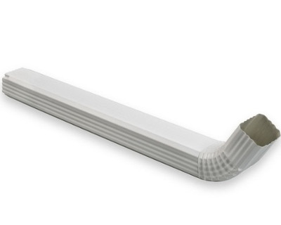 Труба водосточная с коленом 76х102 дл.3м. МП Модерн Белый 