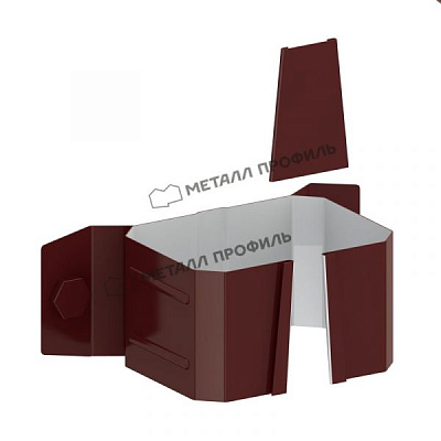 Держатель трубы 76х102 на дерево МП Модерн