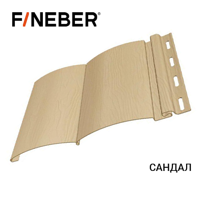 Сайдинг FINEBER Block House бревно Сандал 0,23*3,66 (12 шт./уп.)