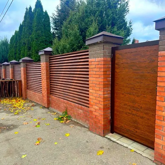 Забор Еврожалюзи Темный Дуб 3D Россия