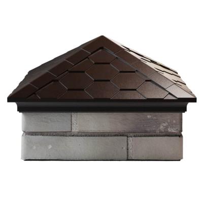 Колпак ZKING EVEREST Коричневый 390*390 на столб 1,5 кирпича (полимеркомпозит)