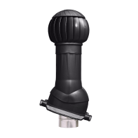 Комплект вентиляции Gervent для кровли из Профнастила С 21 , 160 мм, труба изолированная 125 mm, RAL 9005 Черный