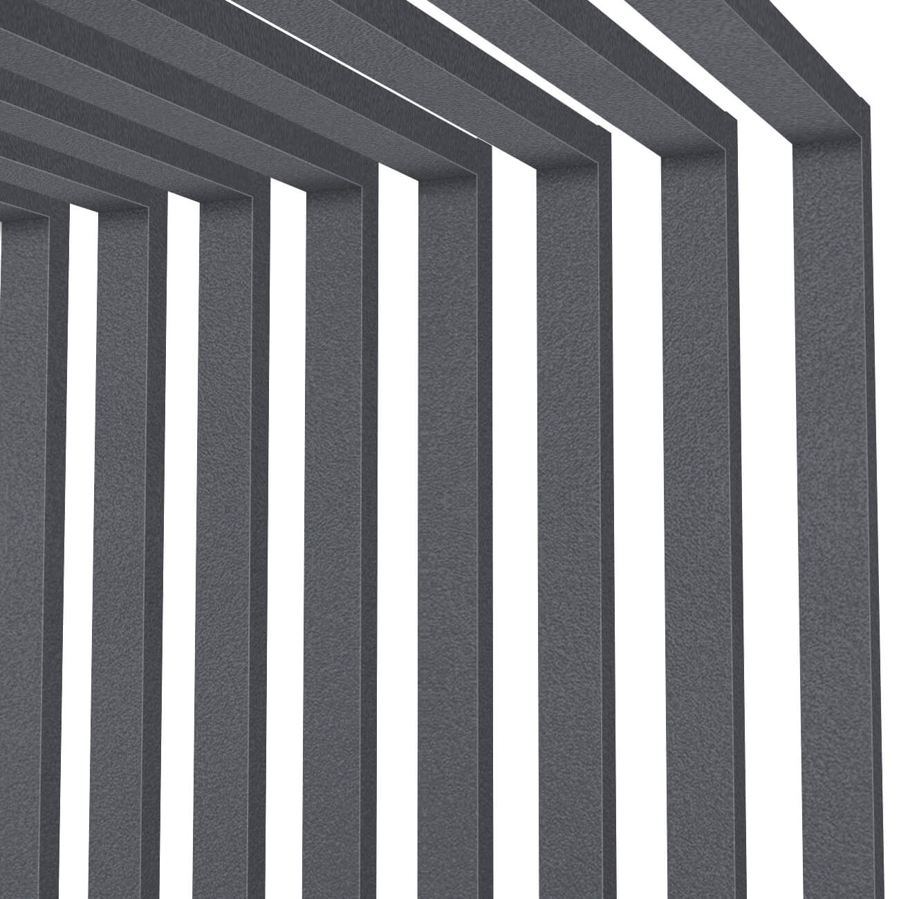 Рейка фасадная 57*37 мм двойная усиленная RAL 7024 Серый Графит (Rooftop Бархат)