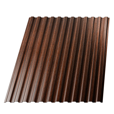Профнастил НС-10 "Бордовый Венге" ш.1,19 (1,10) 0,45 SteelArt (SA) Россия