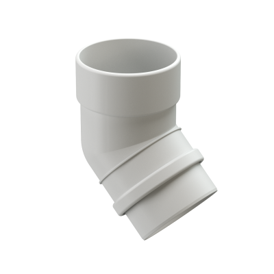 Колено 45 Деке Люкс Белый