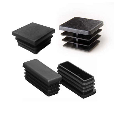 Заглушка 40х40 для трубы профильной, черная (пластмасс)