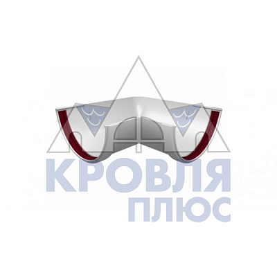 Угол желоба 90 град. универсальный ПВХ Grand Line Белый