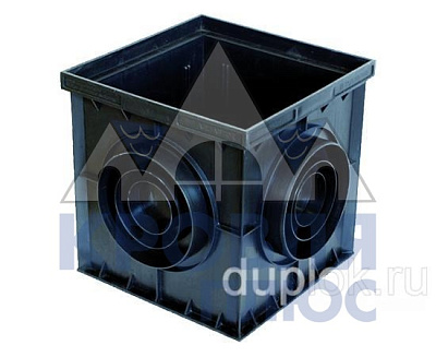 Дождеприемник пластиковый 300х300 (ПУСТОЙ) без решетки (черный) арт.4300