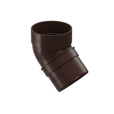 Колено трубы 45 гр ДЕКЕ STANDARD Темно-коричневый