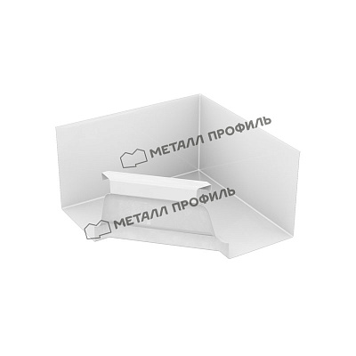 Угол желоба 120х86 внутренний МП Модерн Белый