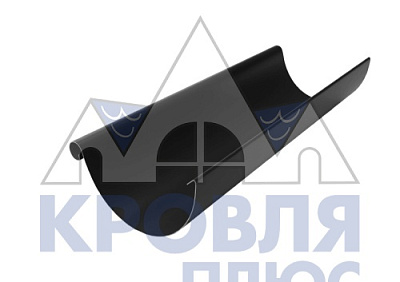 Желоб водосточный полукруглый d125 мм длина 3000 мм RAL7024 OSNO