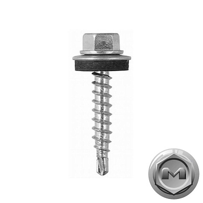 Саморез кровельный DAXMER по дереву Оцинкованный 4,8*35мм