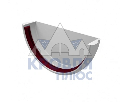 Заглушка желоба универсальная ПВХ Grand Line Белый