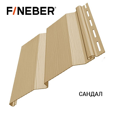 Сайдинг FineBer Д4 Сандал (0,205 х 3,66 м) 16 шт/у