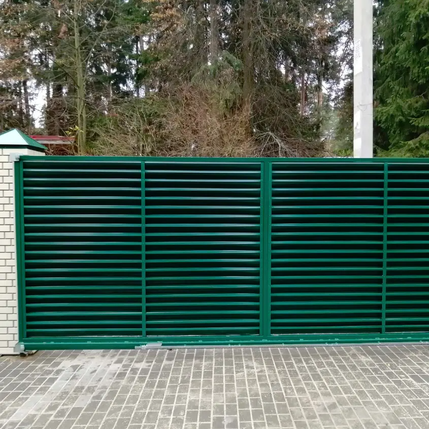 Забор жалюзи ЭКО-Z RAL6005 Зеленый Мох двусторонний