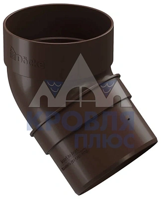 Колено трубы 45 гр ДЕКЕ STANDARD Темно-коричневый