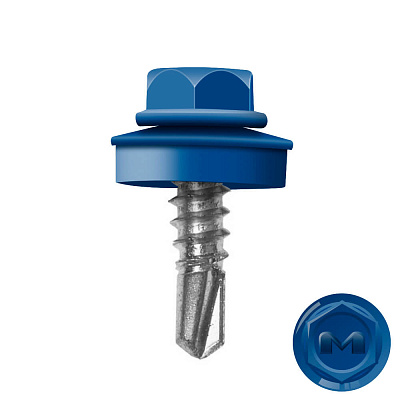 Саморез кровельный DAXMER по металлу RAL5005 Синий Сигнал 5,5*19мм