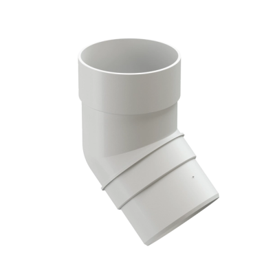 Колено 45 градусов Деке Premium Белый