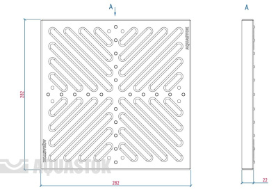 Решетка штампованная для дождеприемника 300х300 (оцинкованная) арт.32832