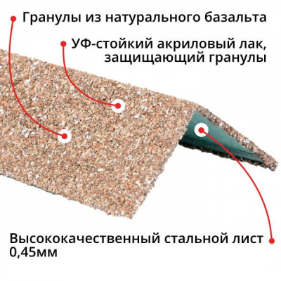 Уголок внешний металлический  HAUBERK (Античный) 50*50*1250 мм