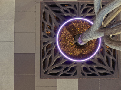 Приствольная решетка ZKING CRUST 1.2х1.2м Черная