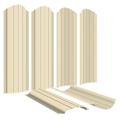 	Штакетник металлический "Полукруглый" 110мм RAL1015/1015 Слоновая Кость 2-х сторонний