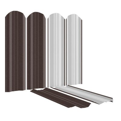 Штакетник металлический RAL 8017 Шоколад Rooftop Бархат т0.50мм