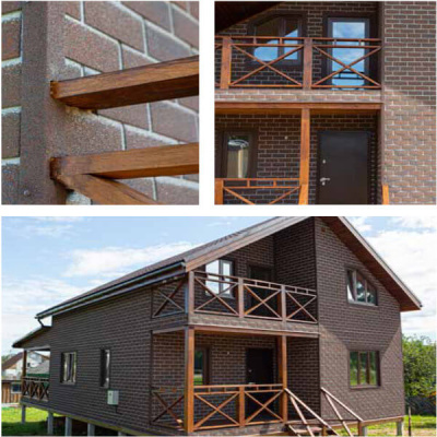 Фасадная плитка Hauberk 1000х250х3 Баварский Кирпич 2,0м2/уп. 