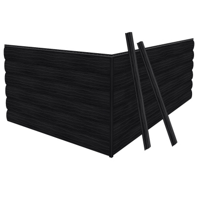 Сайдинг "Бревно рубленое 4D" RAL 9005 Черный 